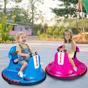 12V Kids Ride On Electric Bumper Car with Dual Joysticks and Remote Control-Blue