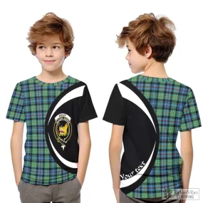 Bailey Ancient Tartan Kid T-Shirt with Family Crest Circle Style