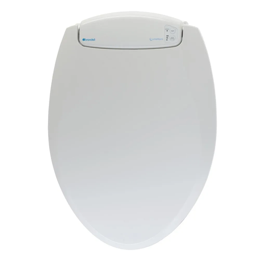 Brondell L60-EB LumaWarm Heated Nightlight Toilet Seat - Elongated, Biscuit