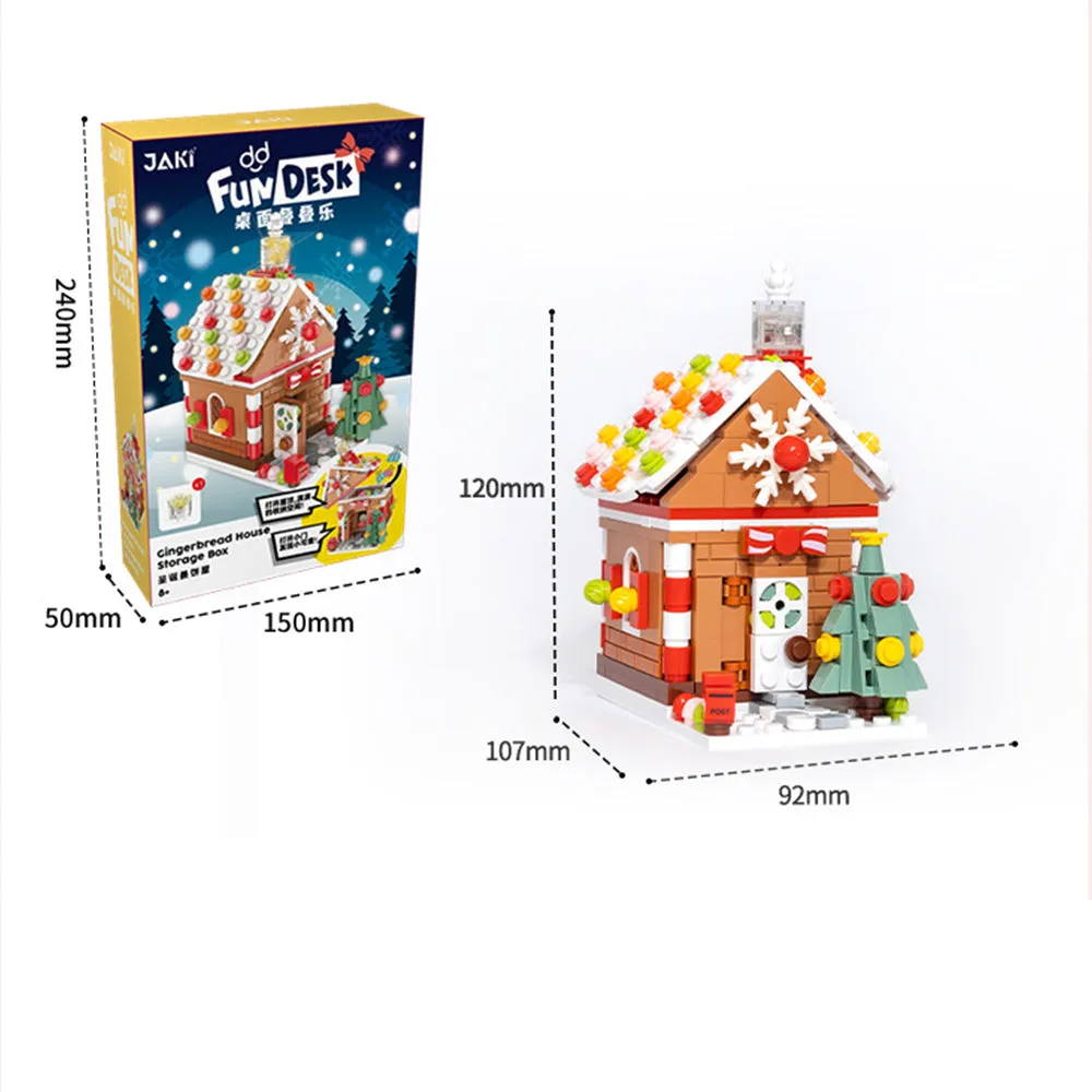 Christmas Gingerbread House Desktop Jenga Building Blocks Toys Gift, TO0007