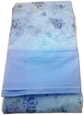 Divayanshi Mosquito Net 6.5 X 10 FT Big Size Bed Blue Printed Heavy Quality Polyester Soft Net