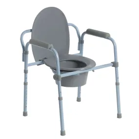 Drive Medical rtl11158kdr Steel Folding Frame Commode