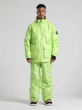 Men's Green Dazzling Ski Suit