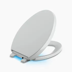 Reveal Nightlight Quiet-Close Elongated Toilet Seat in Ice Grey