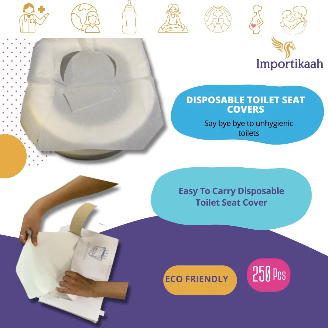 Toilet Seat Cover 1 pack of 250 pieces by Importikaah