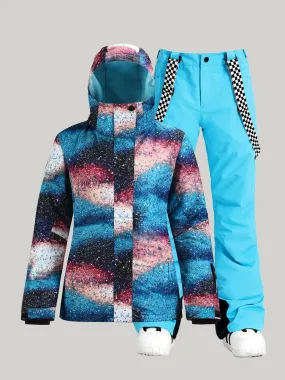 Women's New Winter Snow Suit Warm Quilted Waterproof And Windproof Thickened Single And Double Board Ski Suit